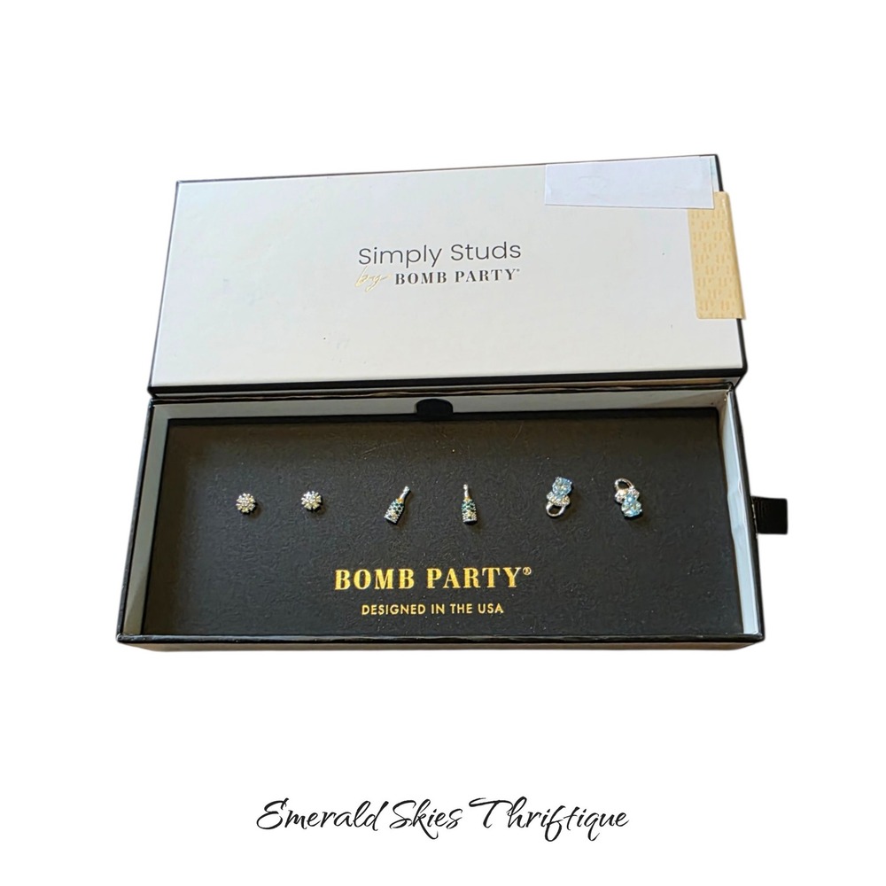 Bomb party simply studs put a ring on it rbp6623 engagement wedding earrings